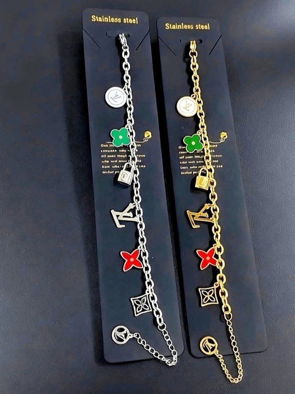 Silver Designer Inspired Lulu Charm Bracelets